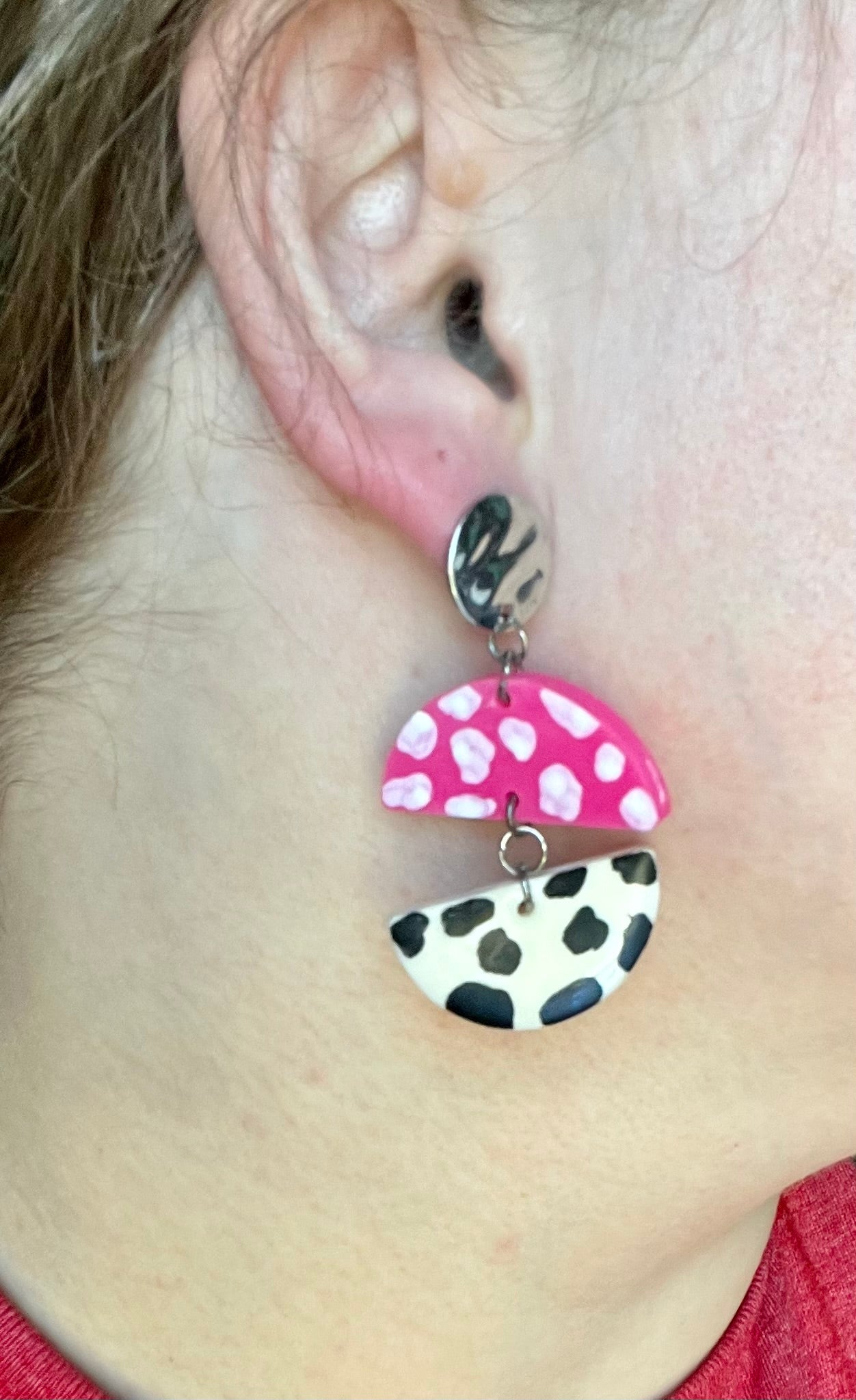 Strawberry Cow Earrings