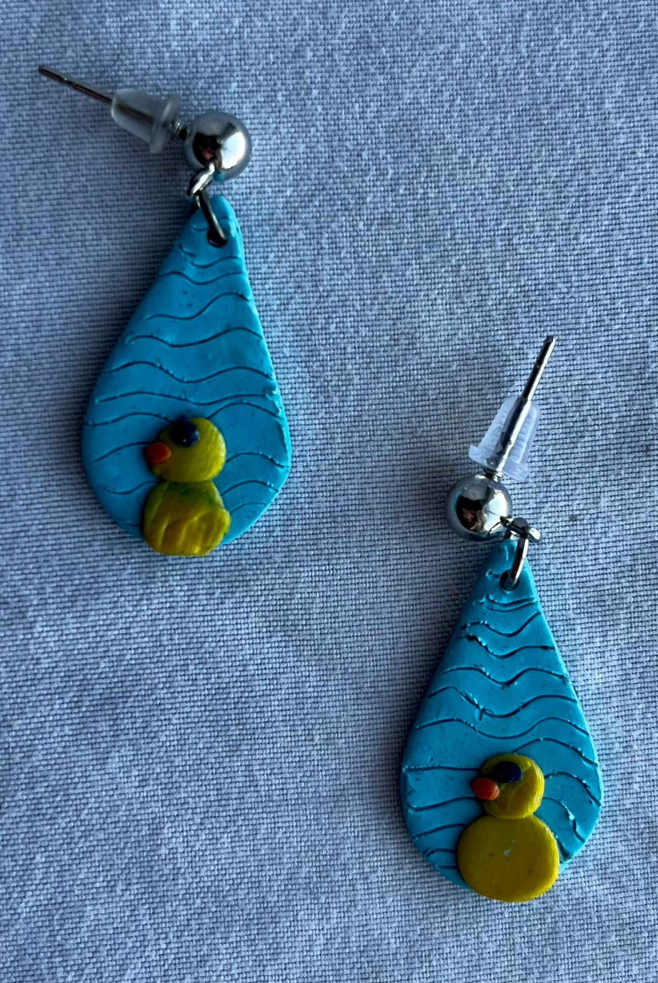 Water Element Duck Earrings