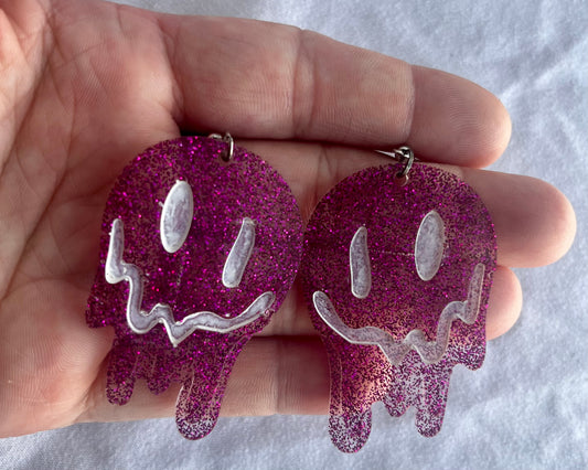 Smiley Face Drip Earrings