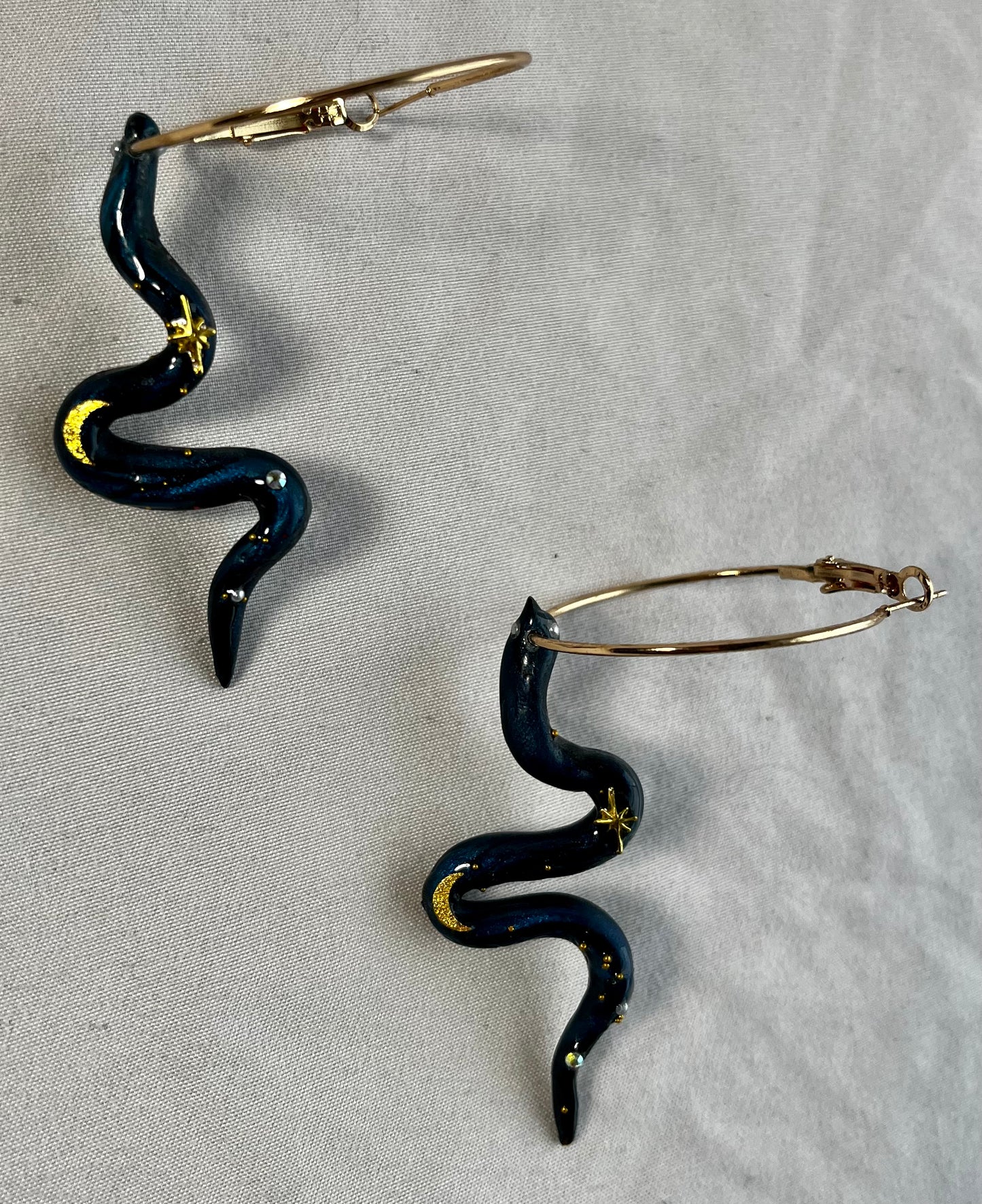 4 Elements Snake Hoops