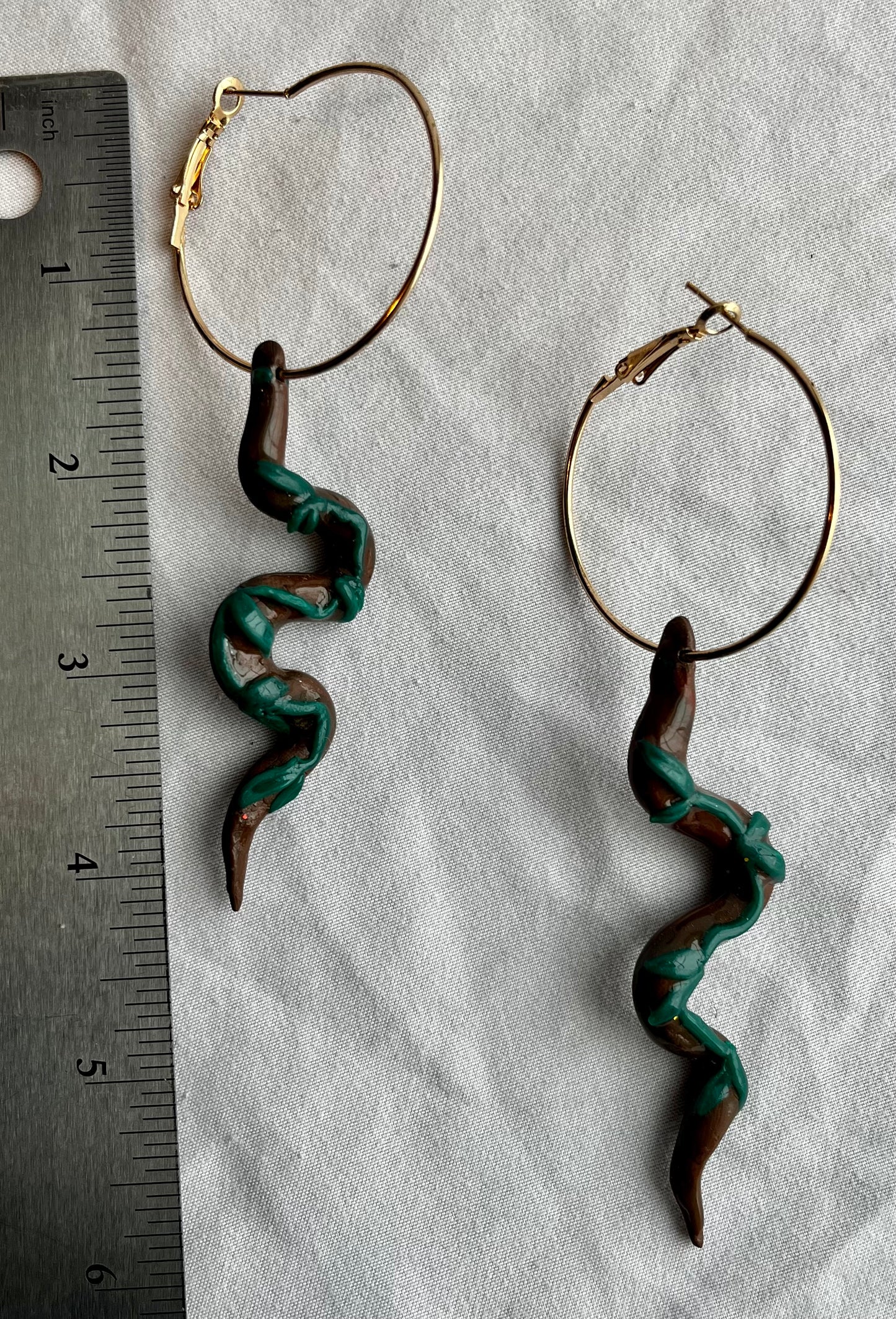 4 Elements Snake Hoops