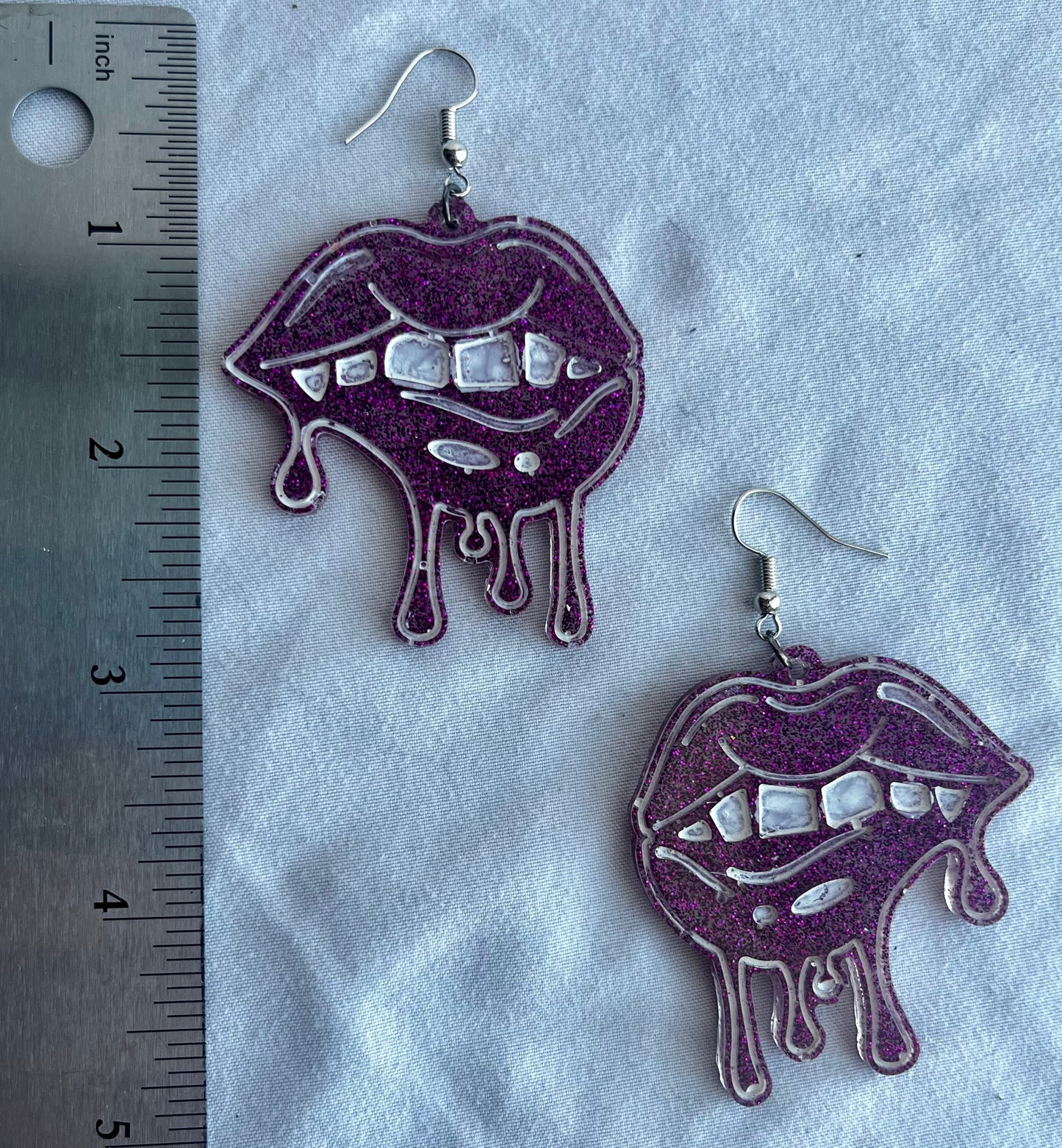 Bit Lip Earrings