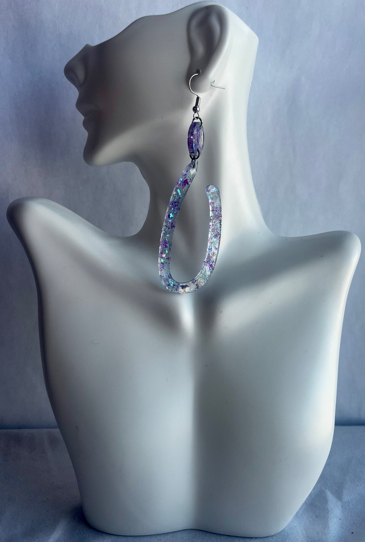 Blue Holographic Earrings