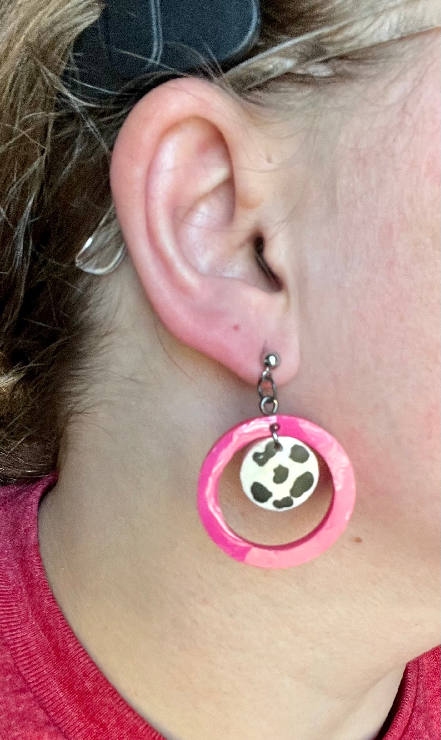 Strawberry Cow Earrings