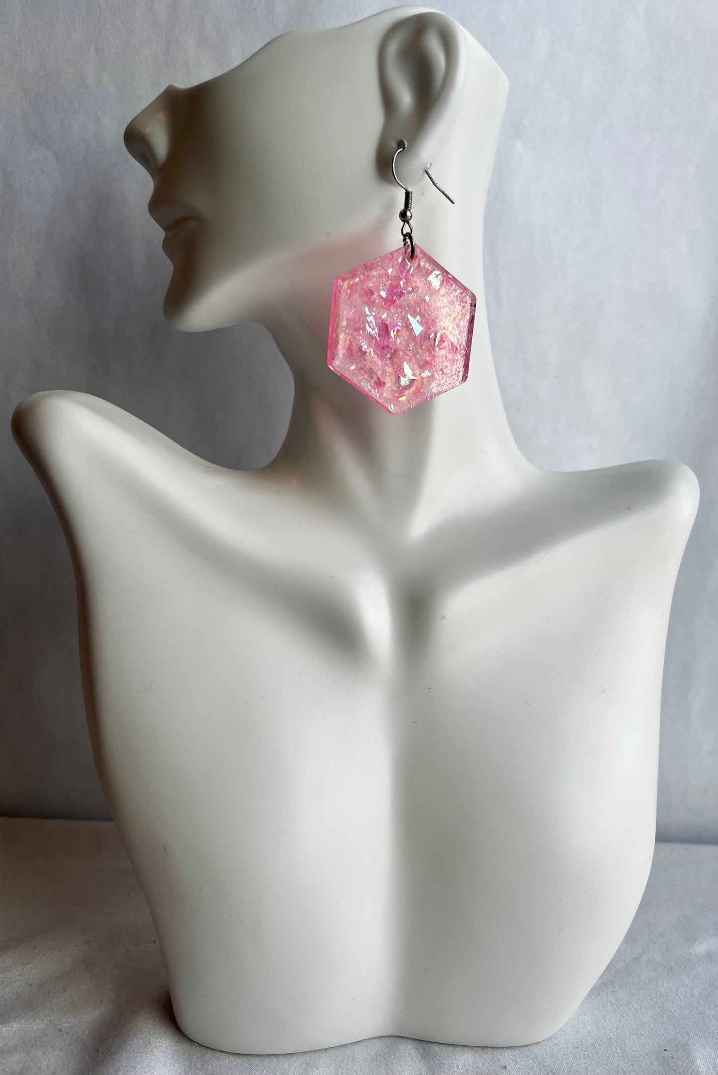 Holographic Hexagon Earrings