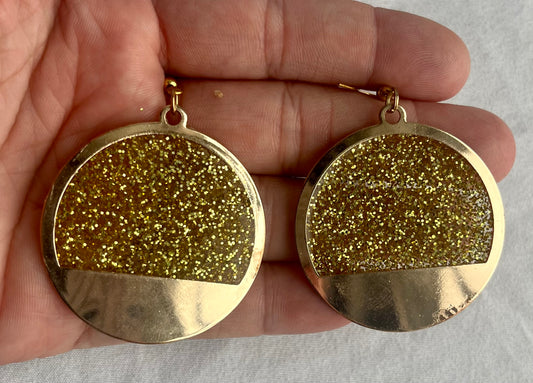 Gold Glitter Earrings