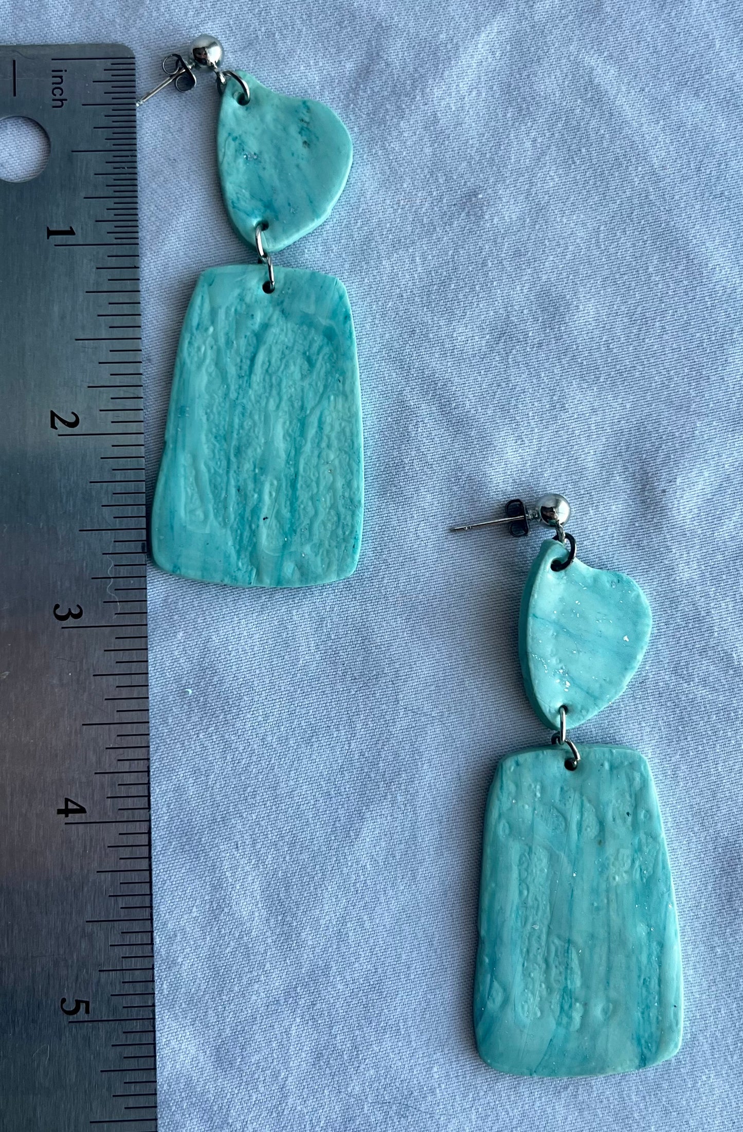 Blue Marble Earrings