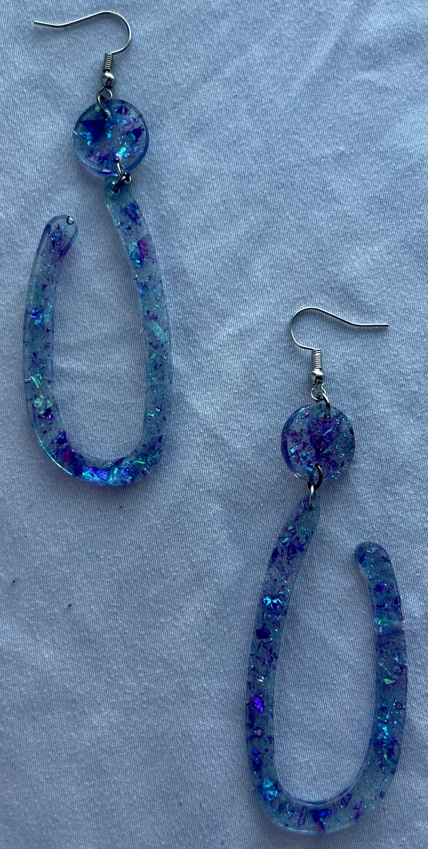 Blue Holographic Earrings