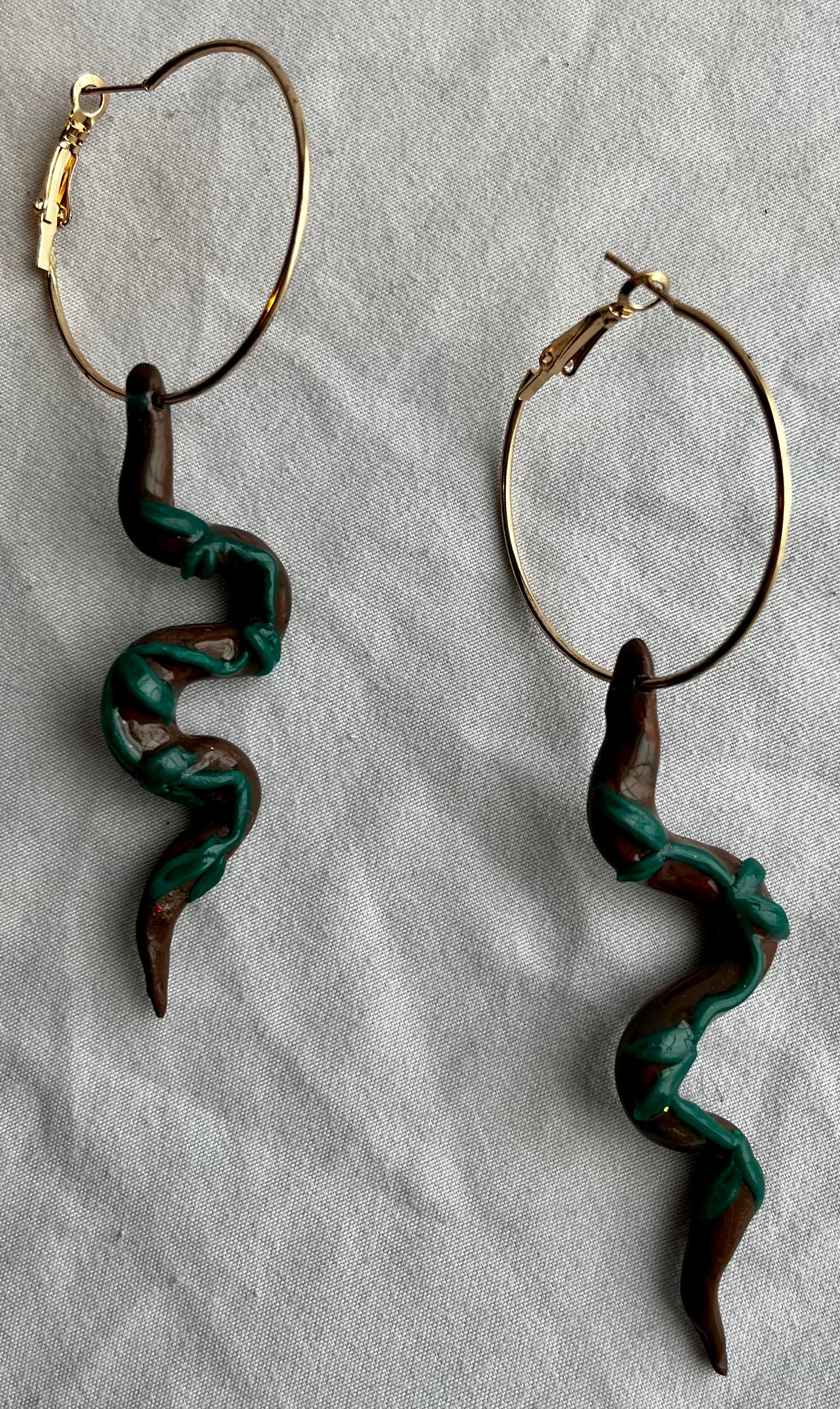 4 Elements Snake Hoops