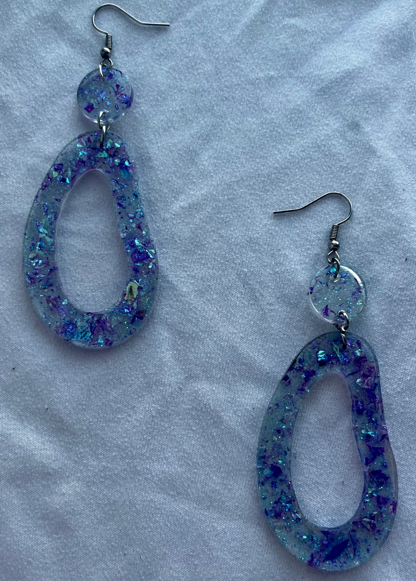 Blue Holographic Earrings