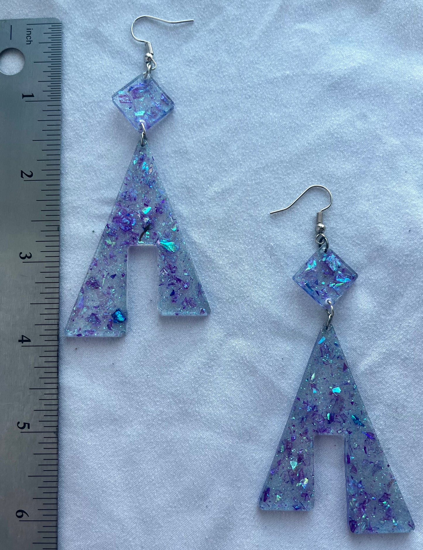 Blue Holographic Earrings