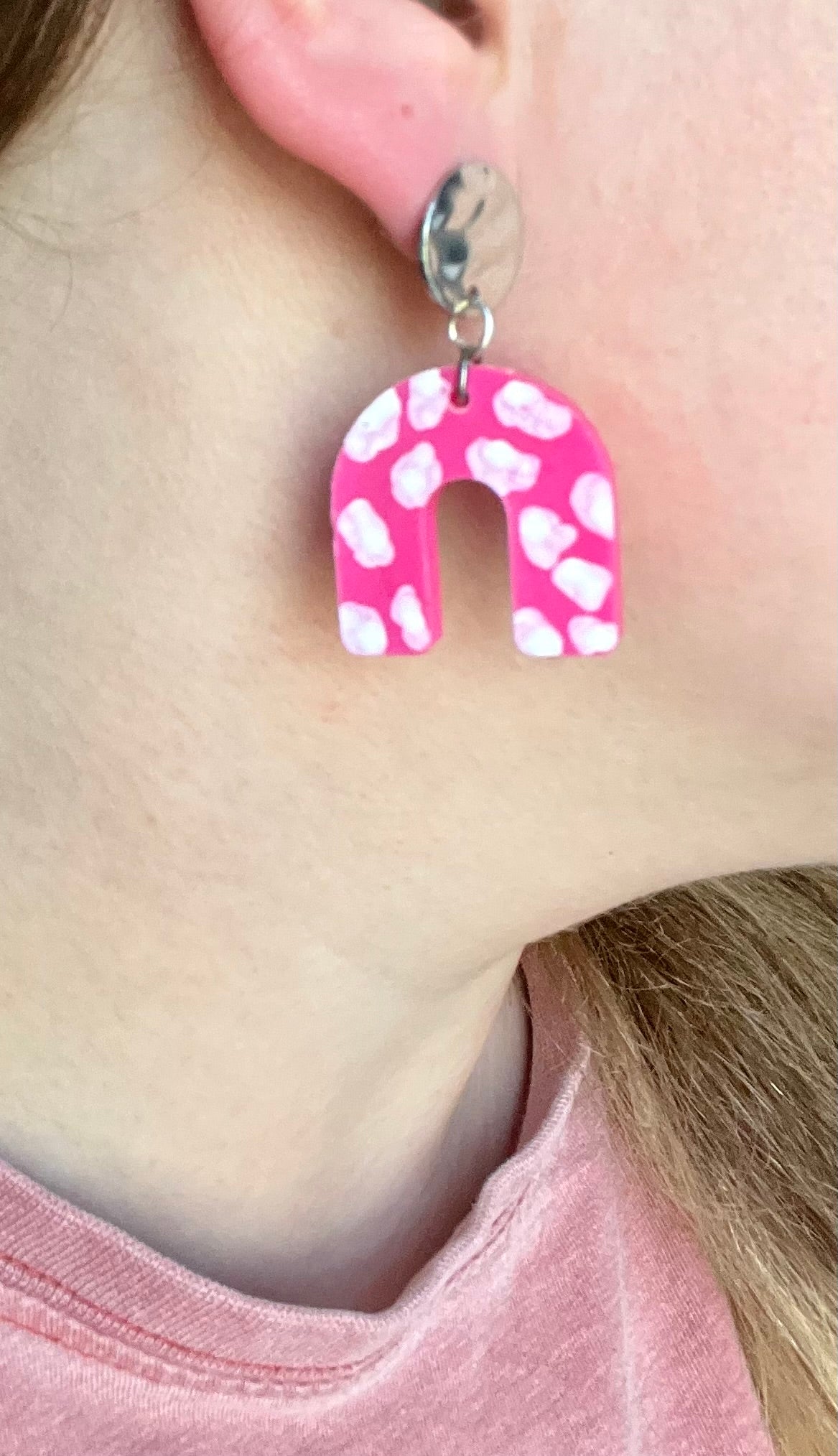 Strawberry Cow Earrings