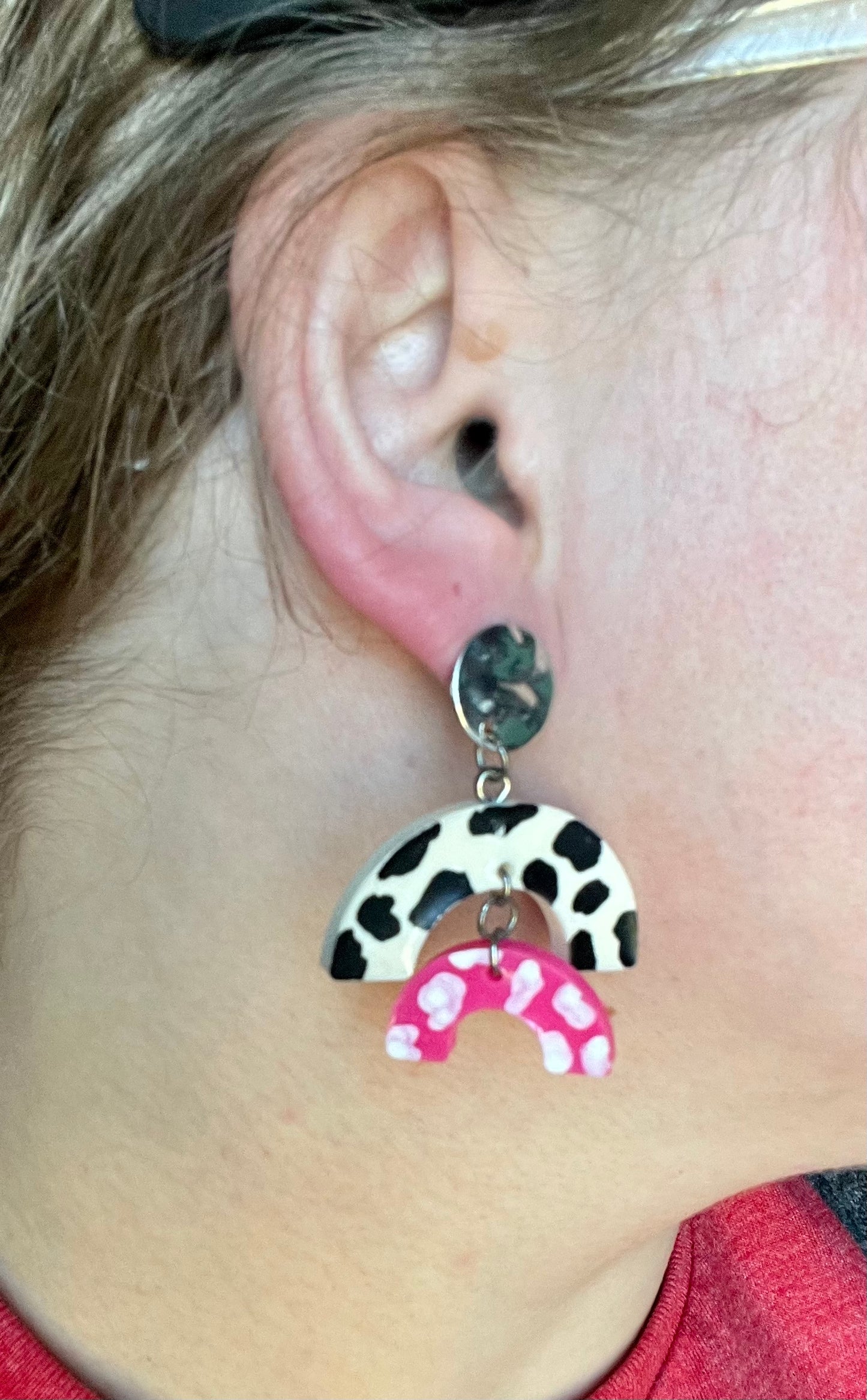 Strawberry Cow Earrings