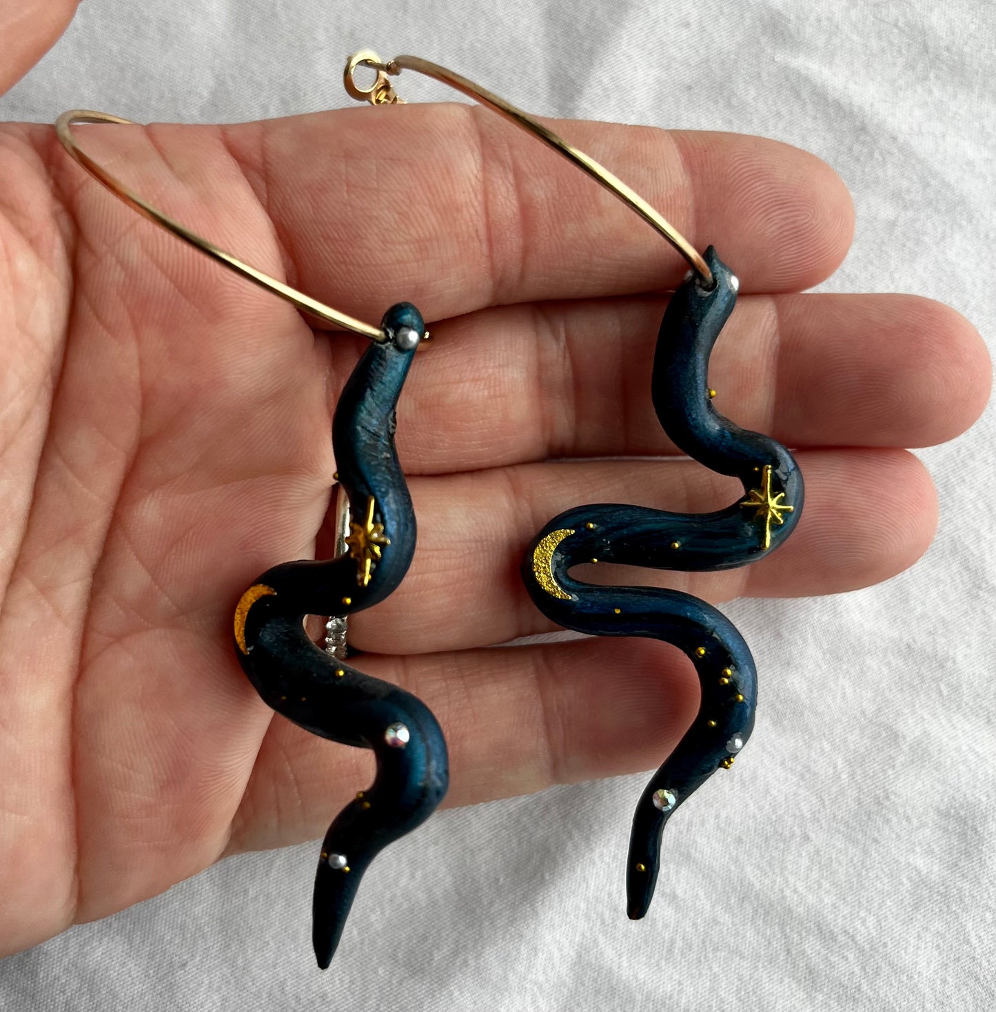 4 Elements Snake Hoops