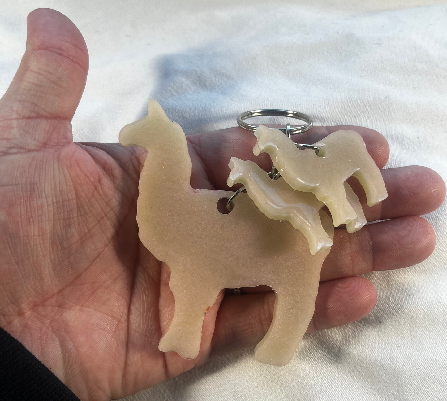 Llama Family Keychain