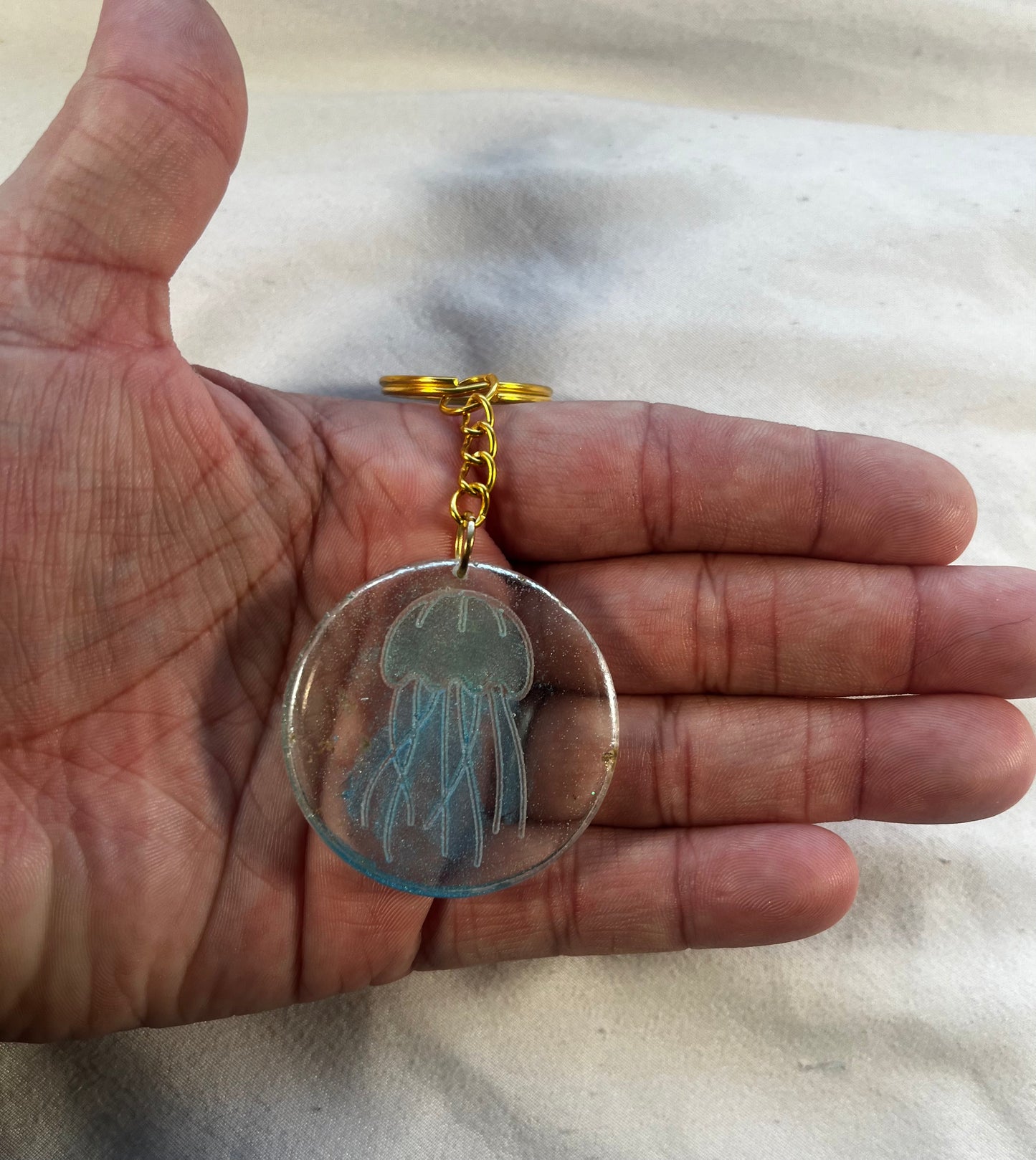 Jellyfish keychain