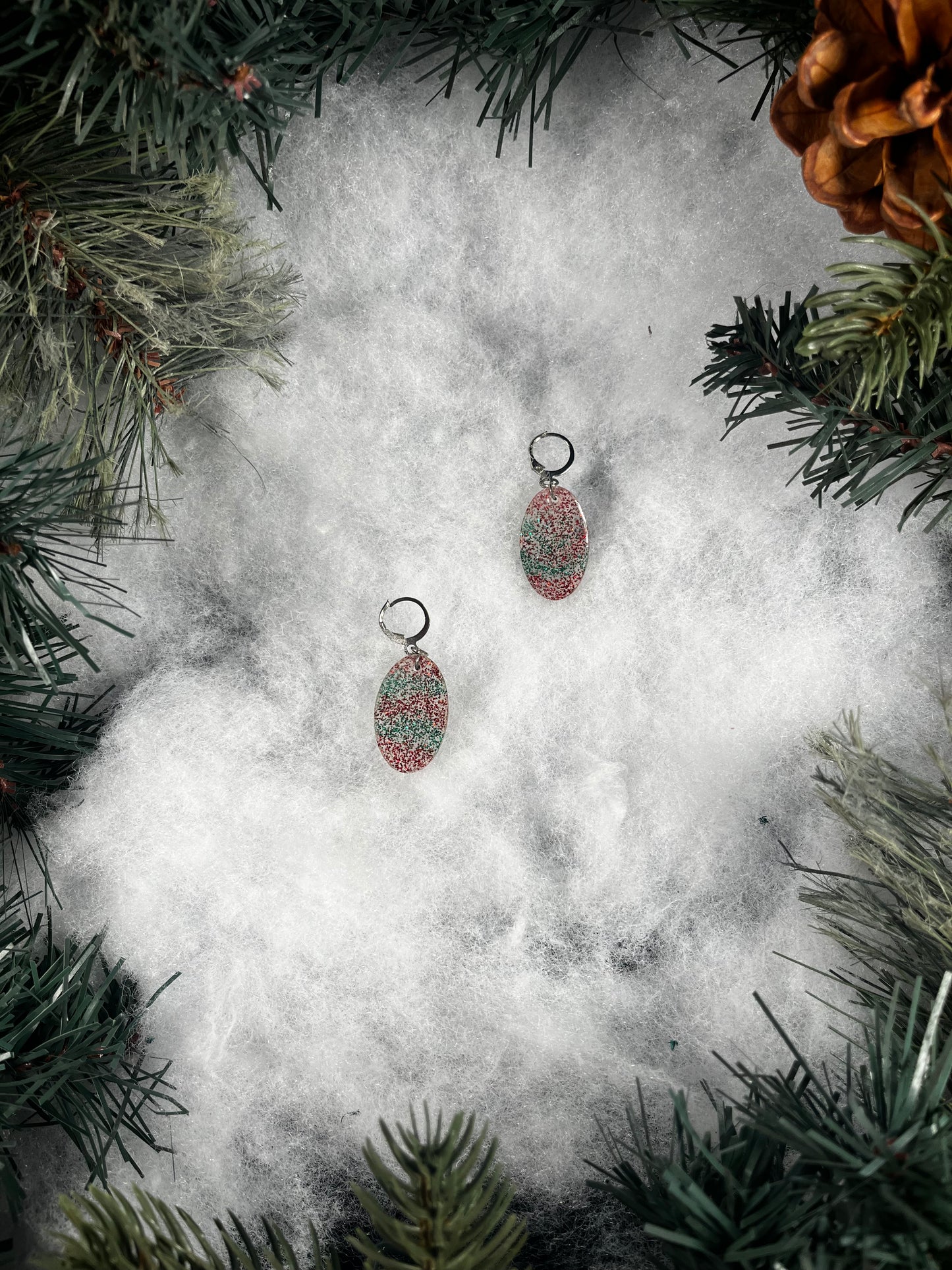 Christmas Striped Earrings