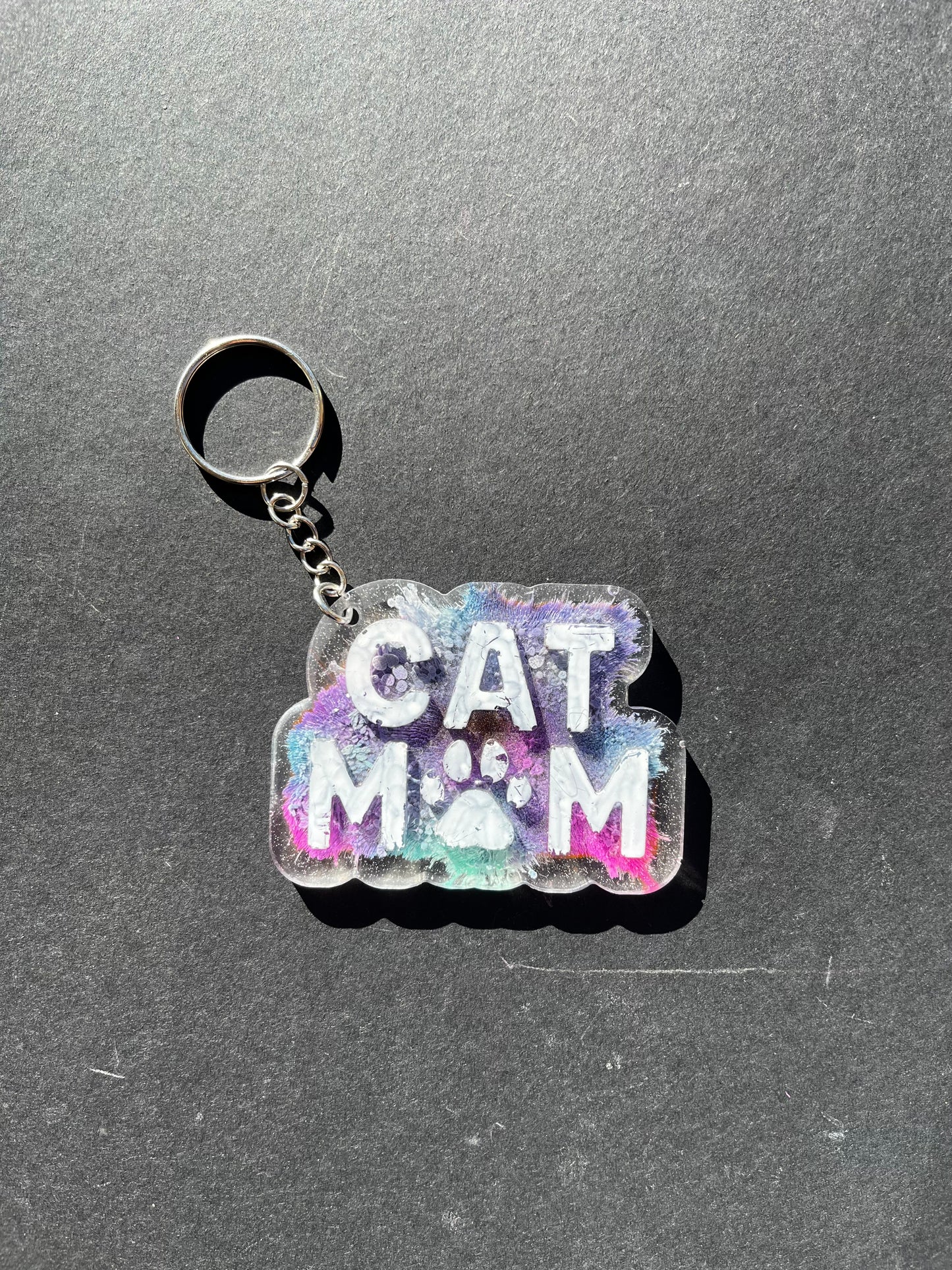 Cat Mom Keychain